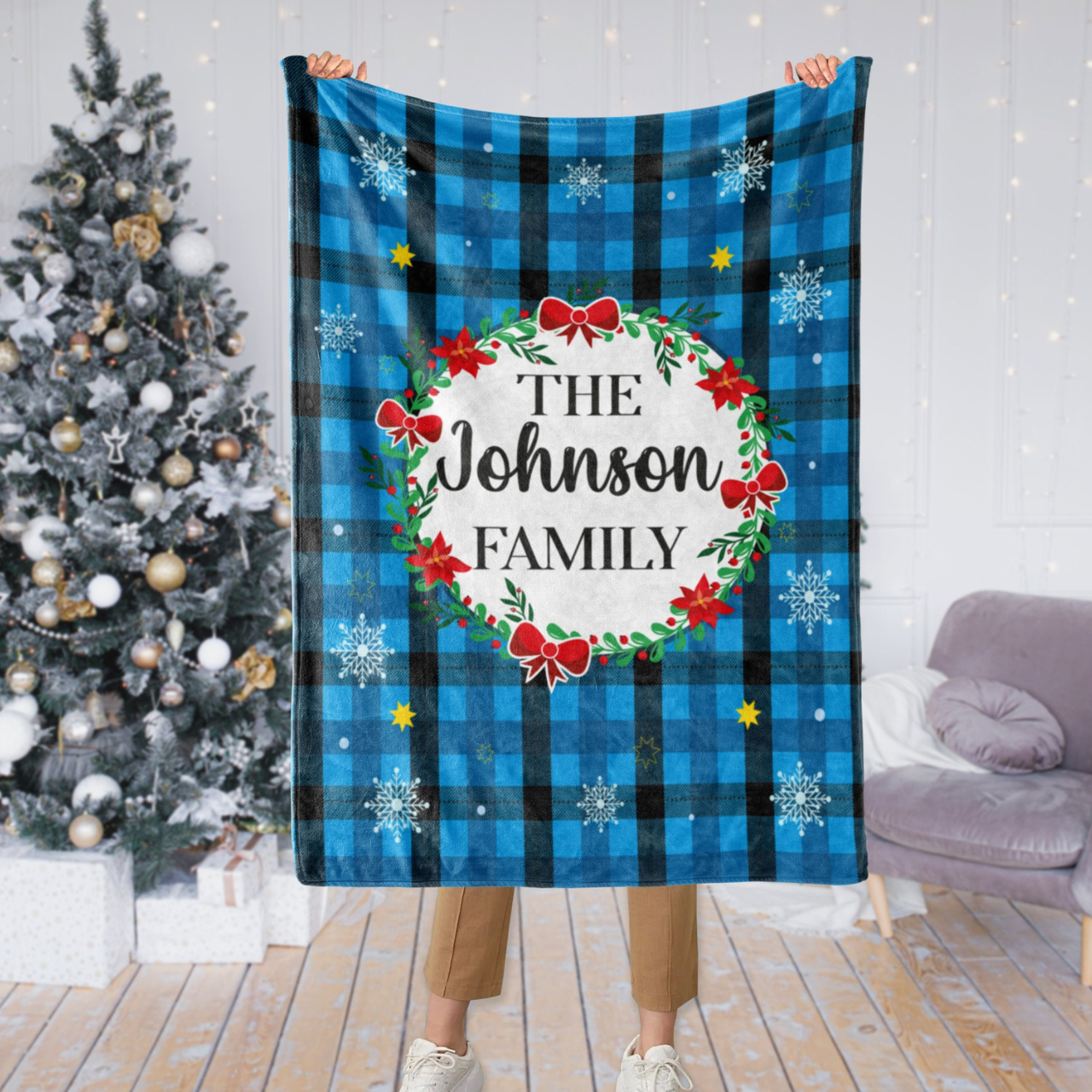 Personalized Merry Christmas Blanket for Comfort & Unique | BKMC02