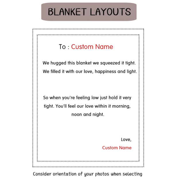 Personalized Love Letter Blanket for Comfort & Unique | BKletter04