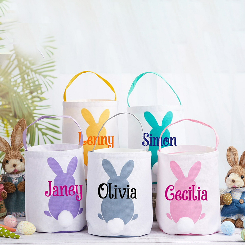 Personalized Name Easter Bunny Basket | CWEaster01