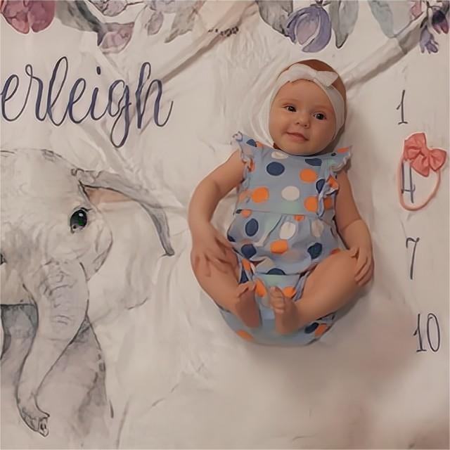 Personalized Baby Milestone Blanket for Comfort & Unique | BKMS013