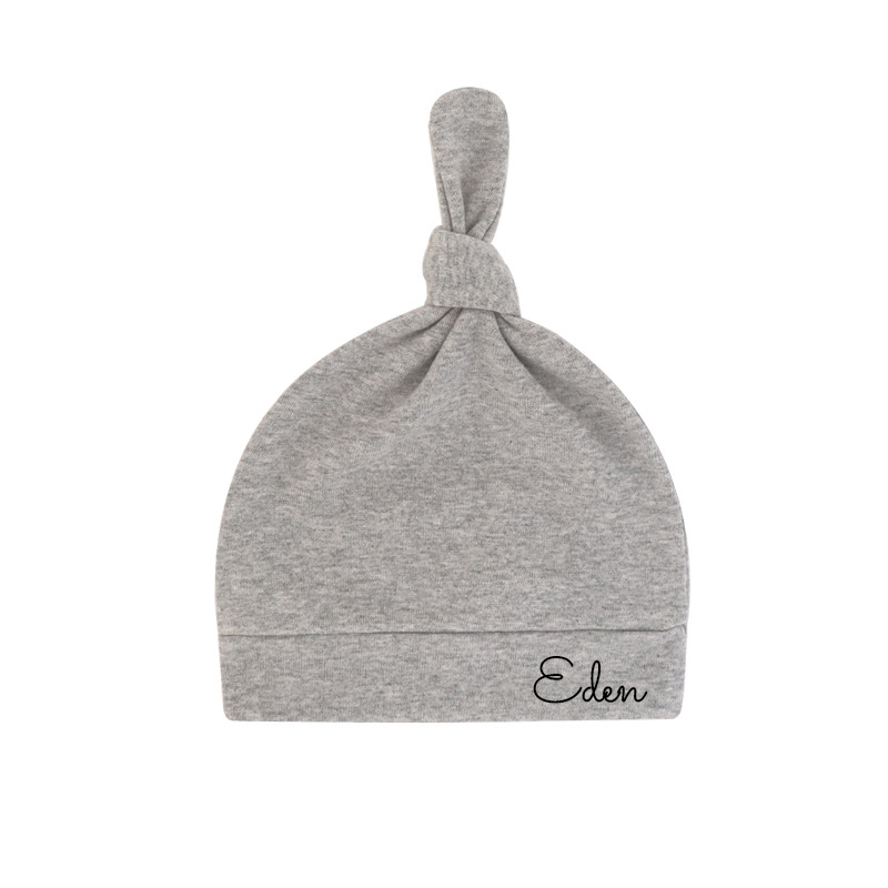 Personalized Newborn Baby Knot Hat Set | CWBaby14