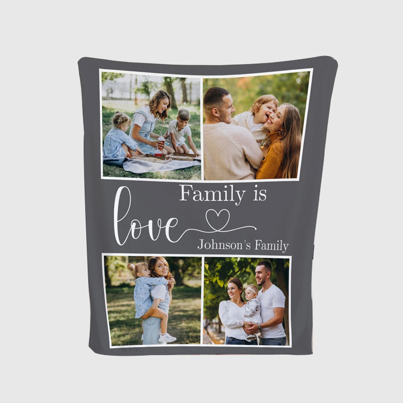 Personalized Memorial Photo Blanket for Comfort & Unique | BKphoto08