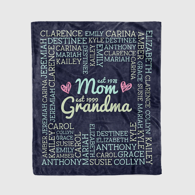 Personalized Love Mom Blanket for Comfort & Unique | CWMom01