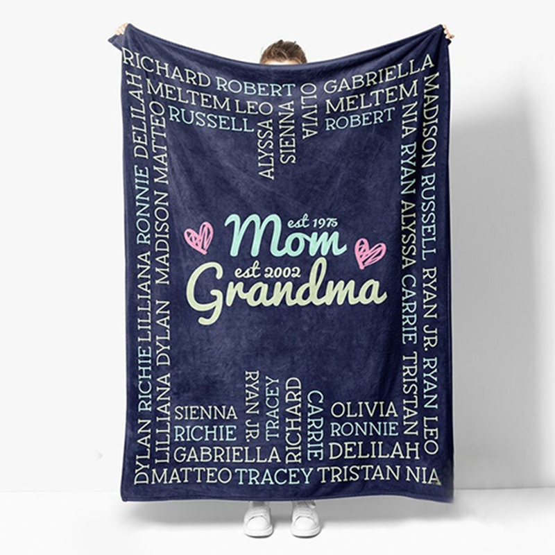Personalized Love Mom Blanket for Comfort & Unique | CWMom01
