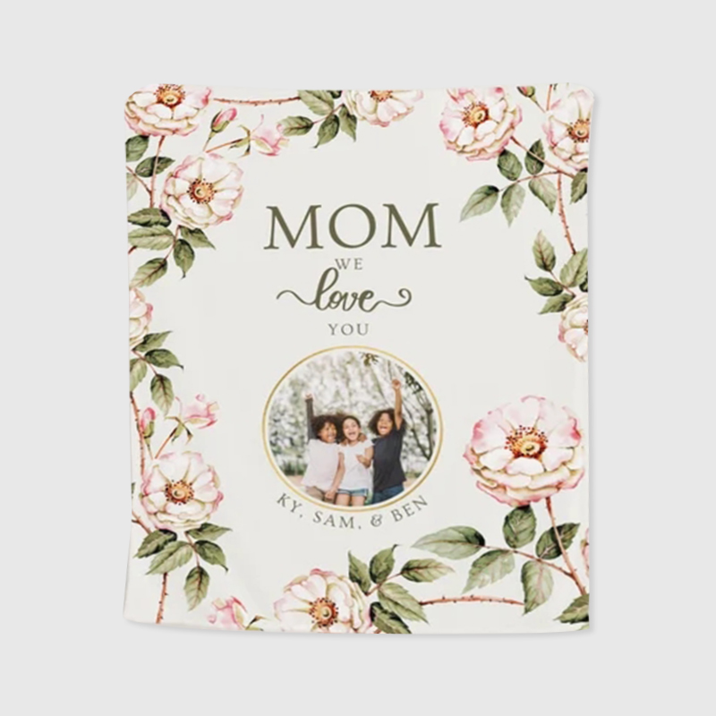 Personalized Love Mom Blanket for Comfort & Unique | CWMom04