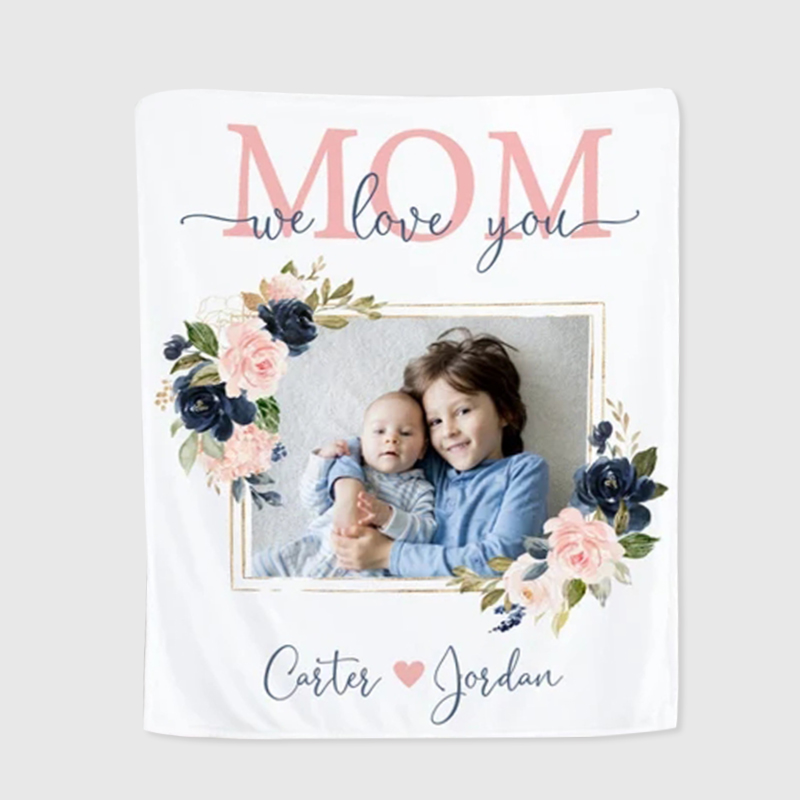 Personalized Love Mom Blanket for Comfort & Unique | CWMom06