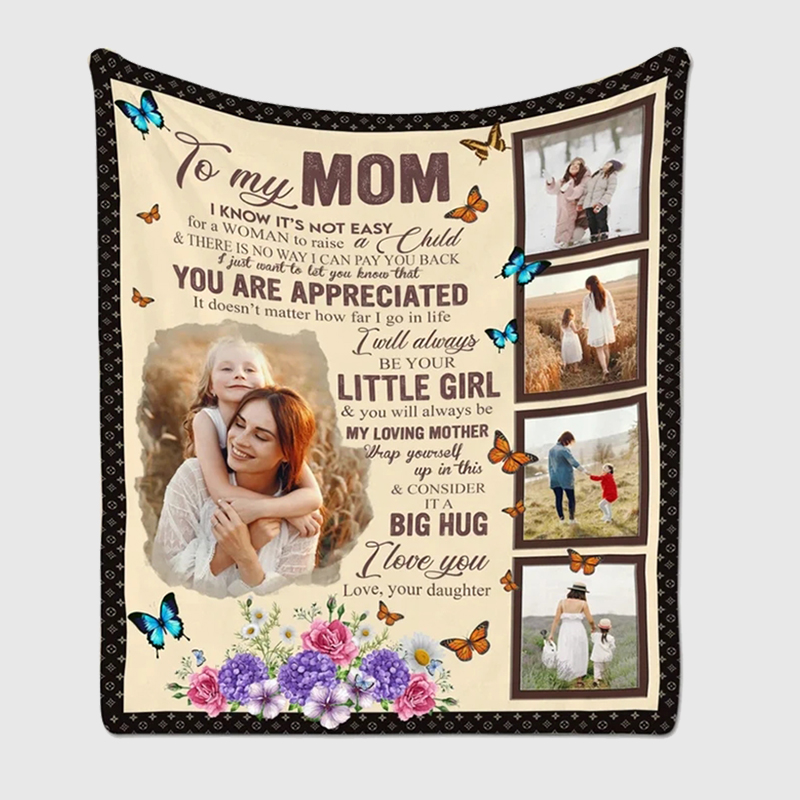 Personalized Love Mom Blanket for Comfort & Unique | CWMom07
