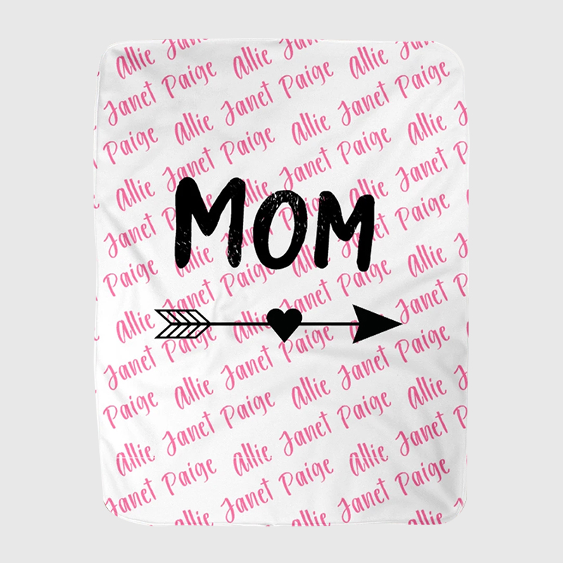 Personalized Love Mom Blanket for Comfort & Unique | CWMom10