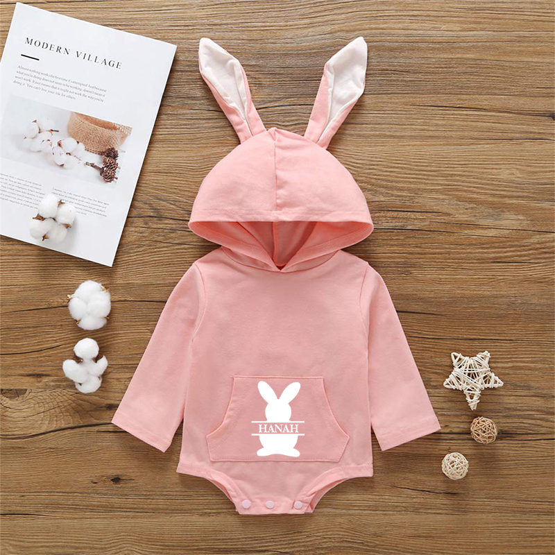 Personalized Baby Easter Bunny Cotton Onesie | CWBaby07