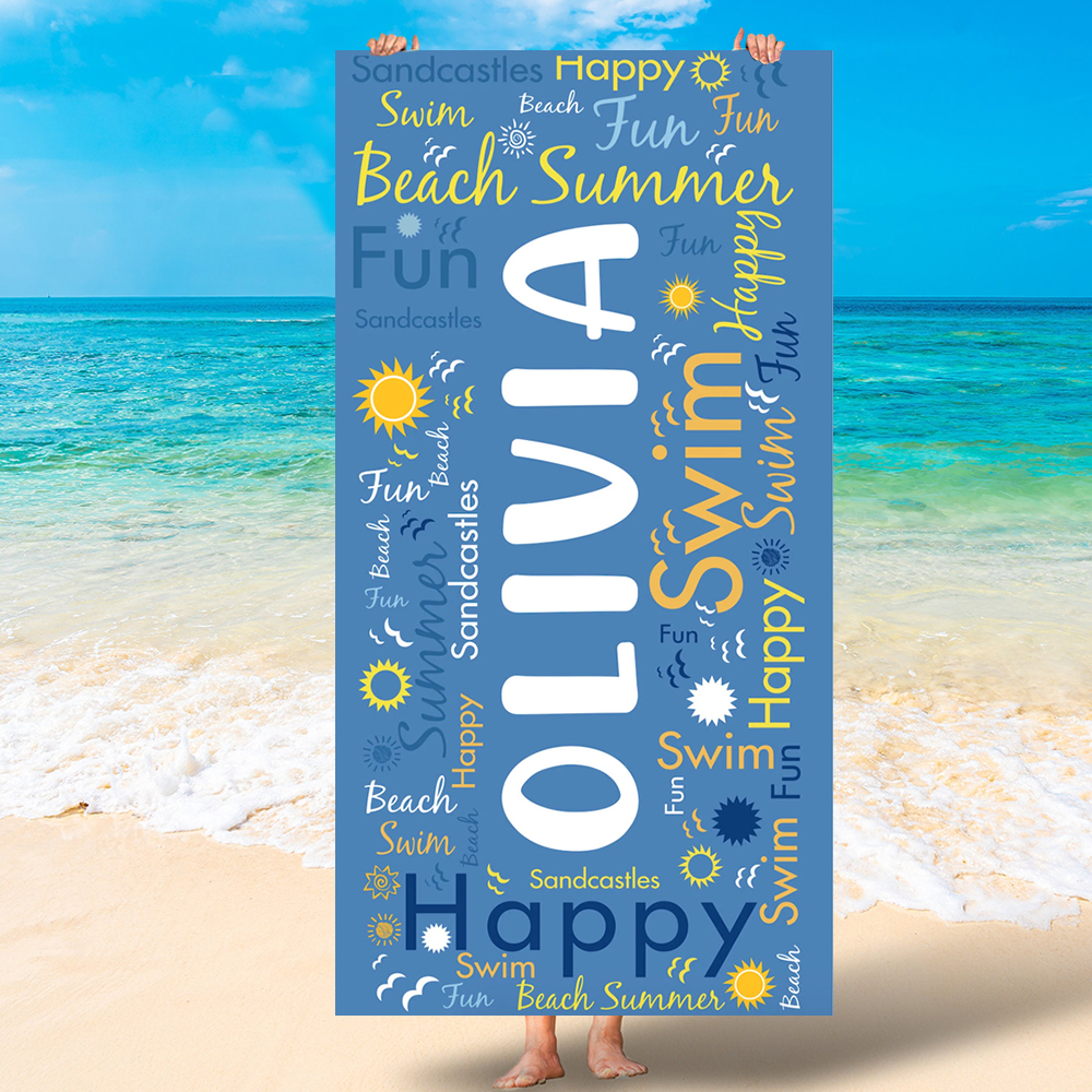 Personalized Lovely Kid Towel for Summer & Beach | CWTowel35