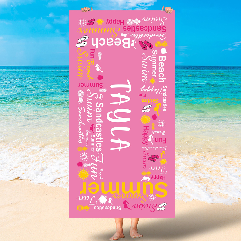 Personalized Lovely Kid Towel for Summer & Beach | CWTowel36