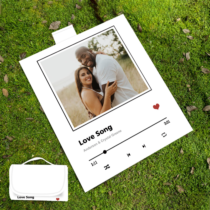 Personalized Waterproof Photo Picnic Blanket with Tote | PhoPic12