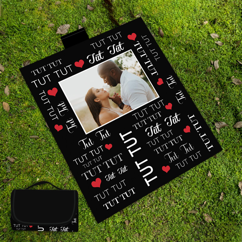Personalized Waterproof Photo Picnic Blanket with Tote | PhoPic10