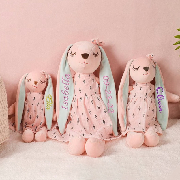 Personalized Name Monogrammed Bunny Rabbit | CWEaster09