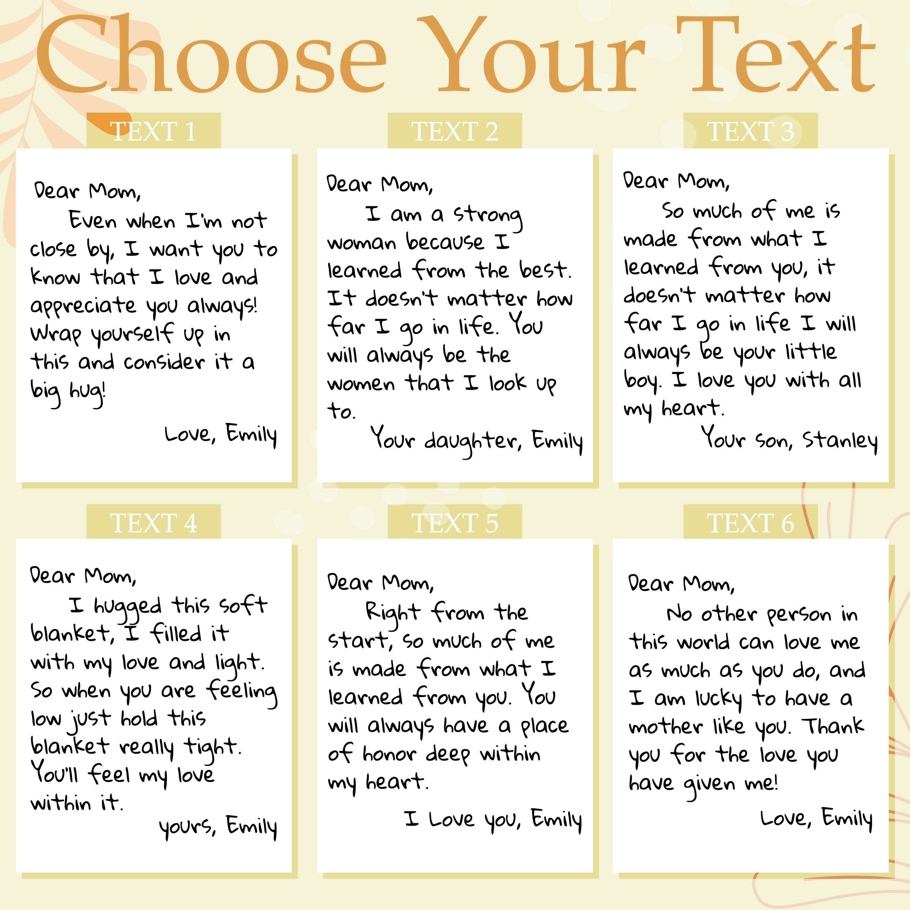 Personalized Love Letter Blanket for Comfort & Unique | BKletter13