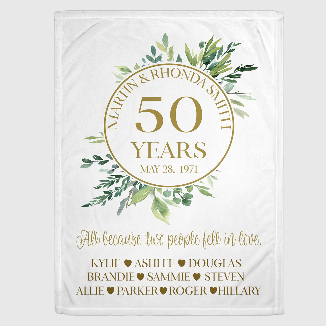Personalized Anniversary Blanket for Comfort & Unique | BKAN003