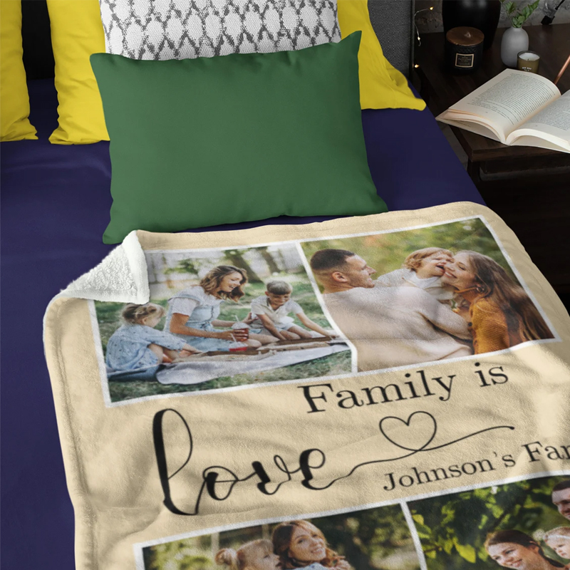 Personalized Memorial Photo Blanket for Comfort & Unique | BKphoto08