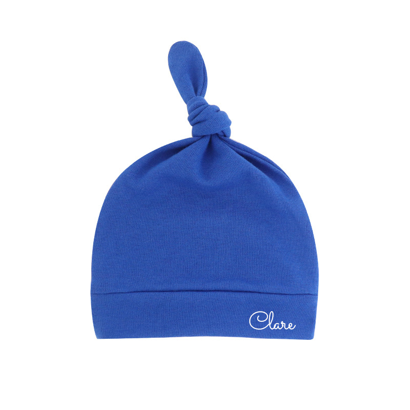 Personalized Newborn Baby Knot Hat Set | CWBaby14