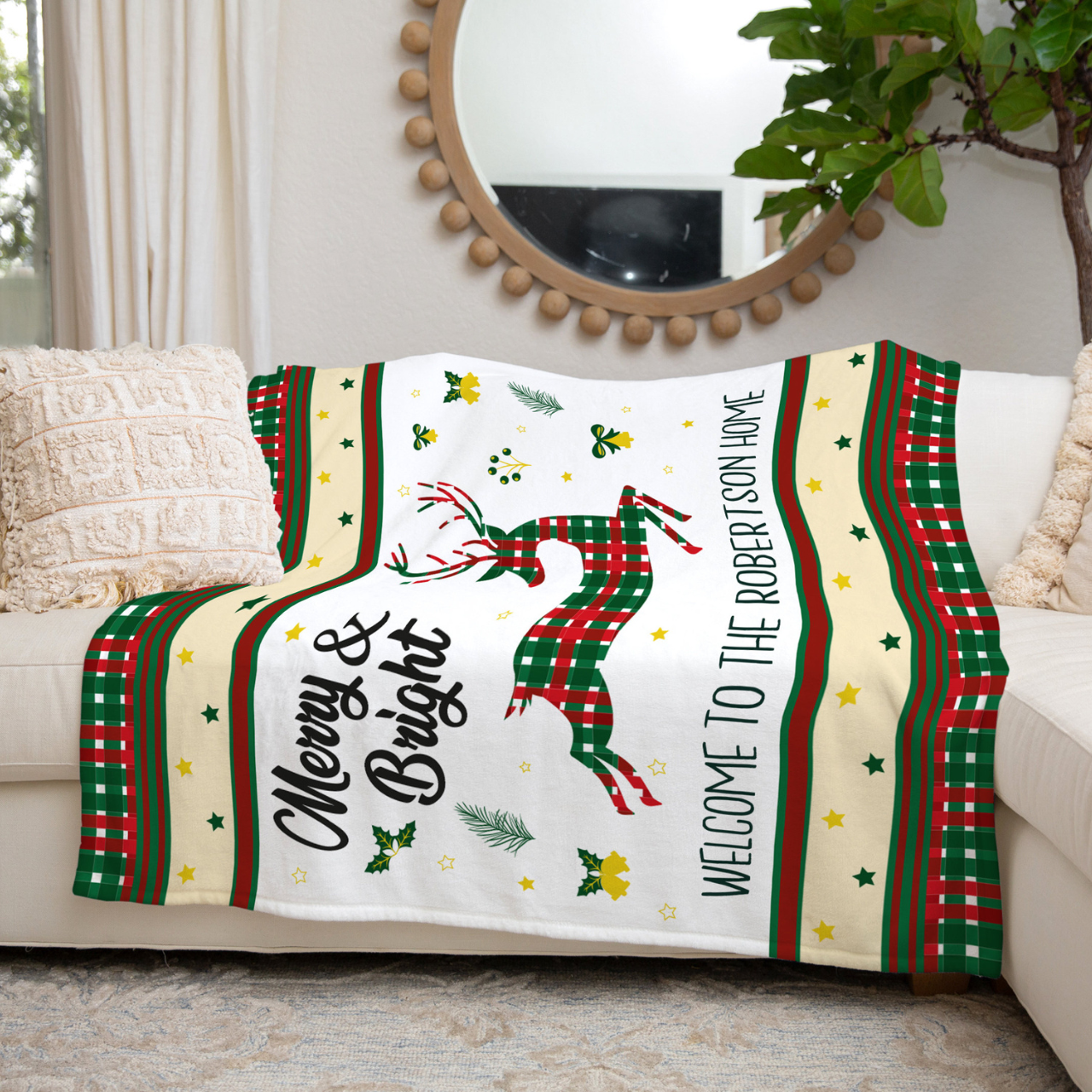 Personalized Merry Christmas Blanket for Comfort & Unique | BKMC05