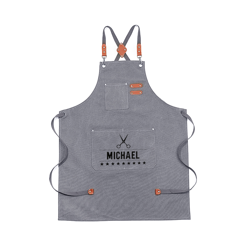 Personalized Name on Canvas Apron with Pockets for Unisex Adult | Apro