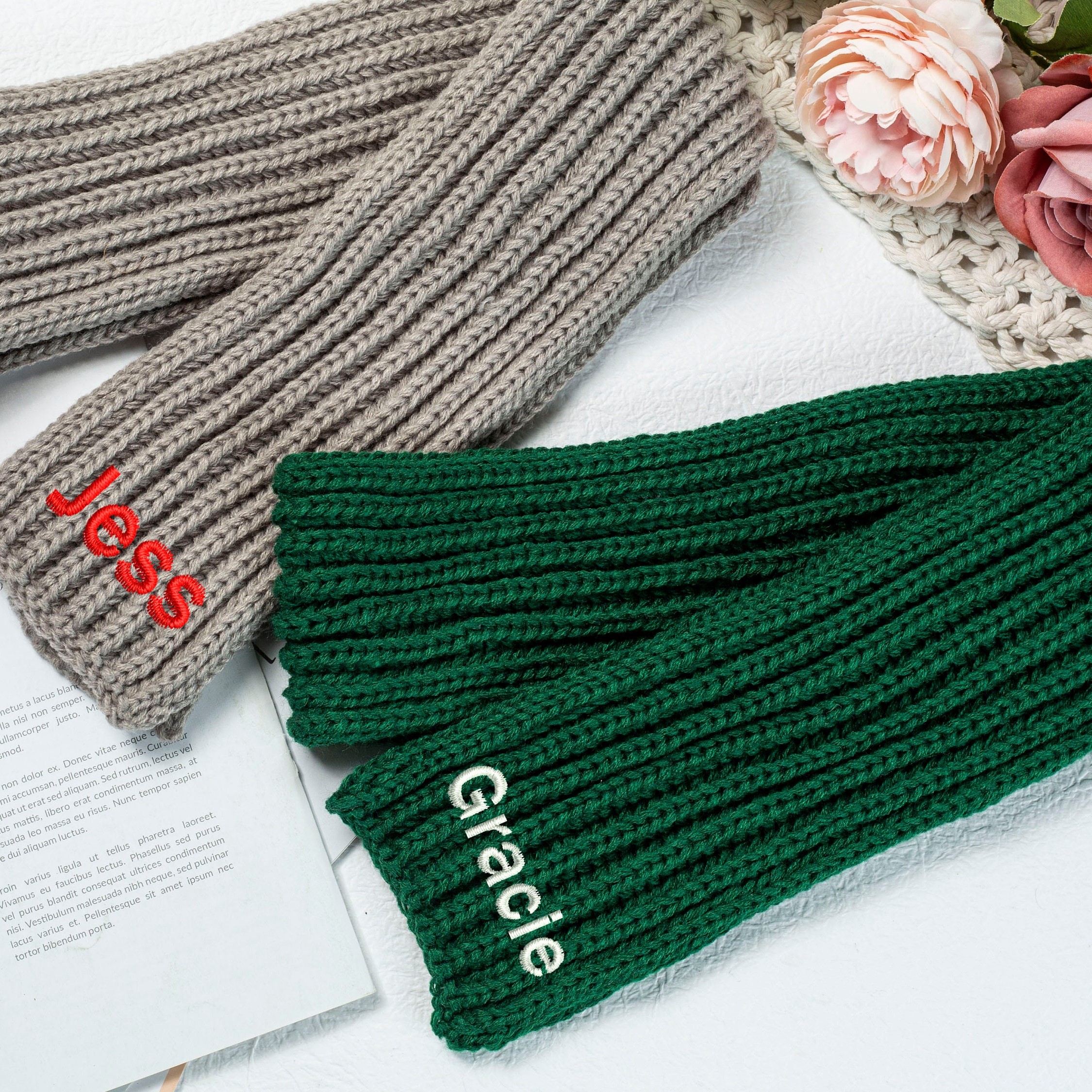 Personalized Embroidery Kid Color Scarf for Comfort & Unique | HSKid06