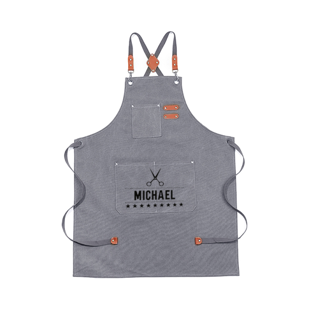 Personalized Name on Canvas Apron with Pockets for Unisex Adult | Apro