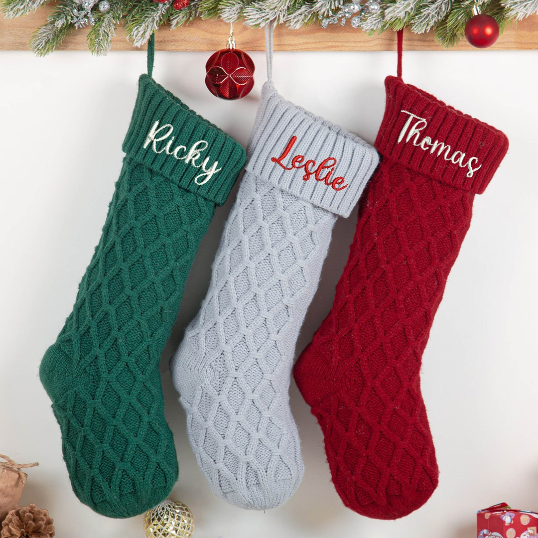 Personalized Christmas Stockings with Family Name | MCGift01