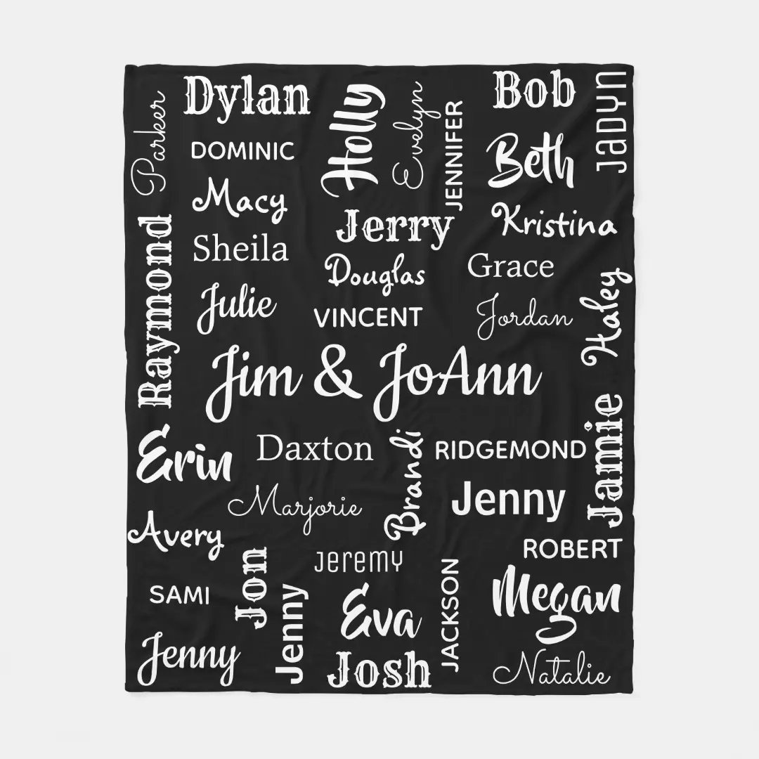 Personalized Family Name Blanket for Comfort & Unique | BKName06