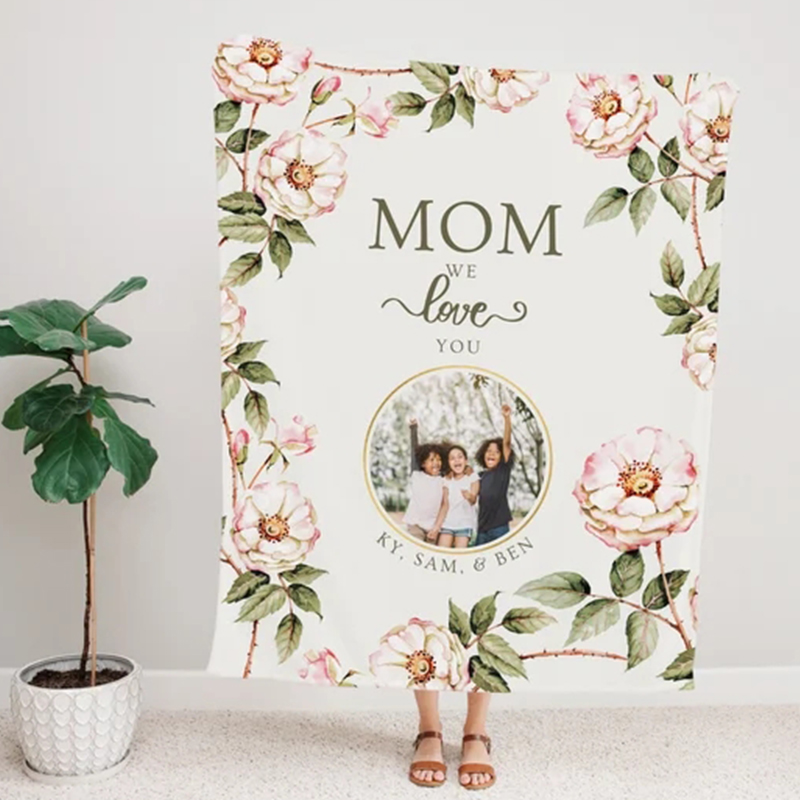 Personalized Love Mom Blanket for Comfort & Unique | CWMom04