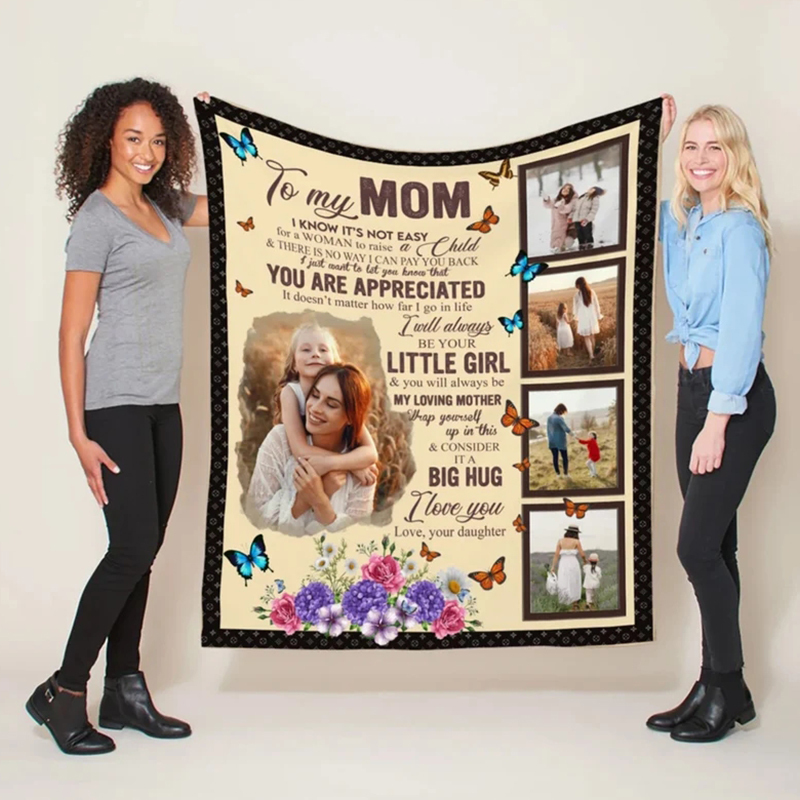 Personalized Love Mom Blanket for Comfort & Unique | CWMom07