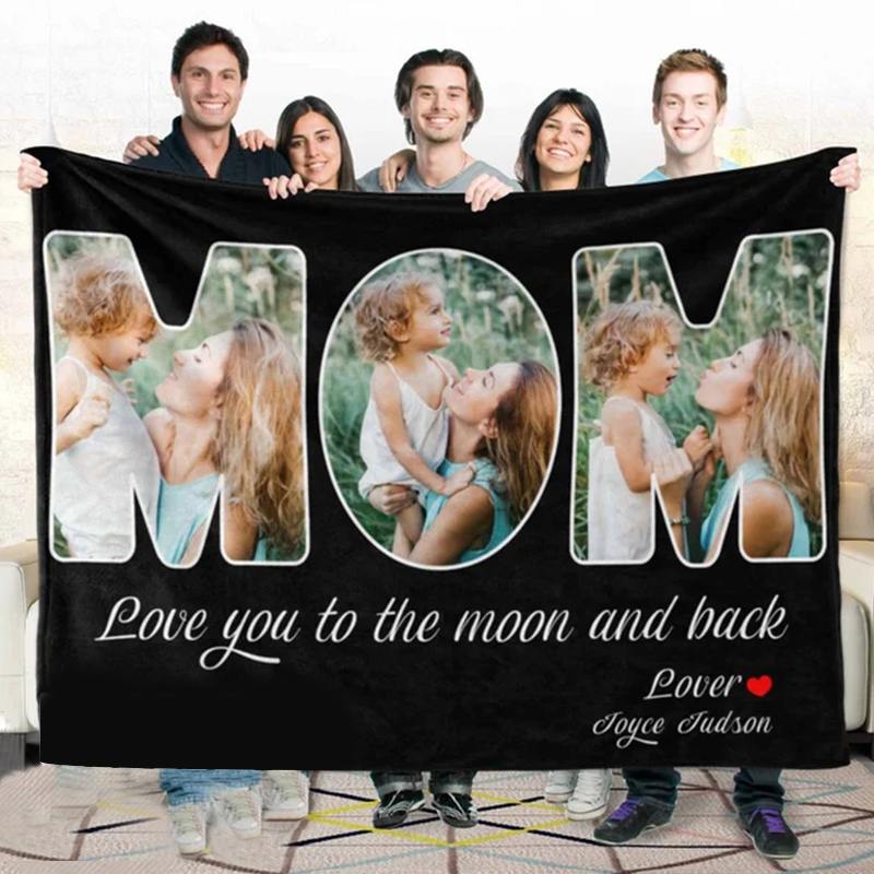 Personalized Love Mom Blanket for Comfort & Unique | CWMom08