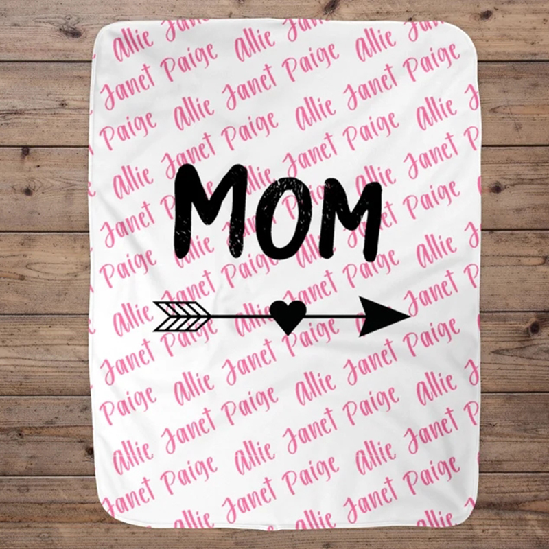 Personalized Love Mom Blanket for Comfort & Unique | CWMom10