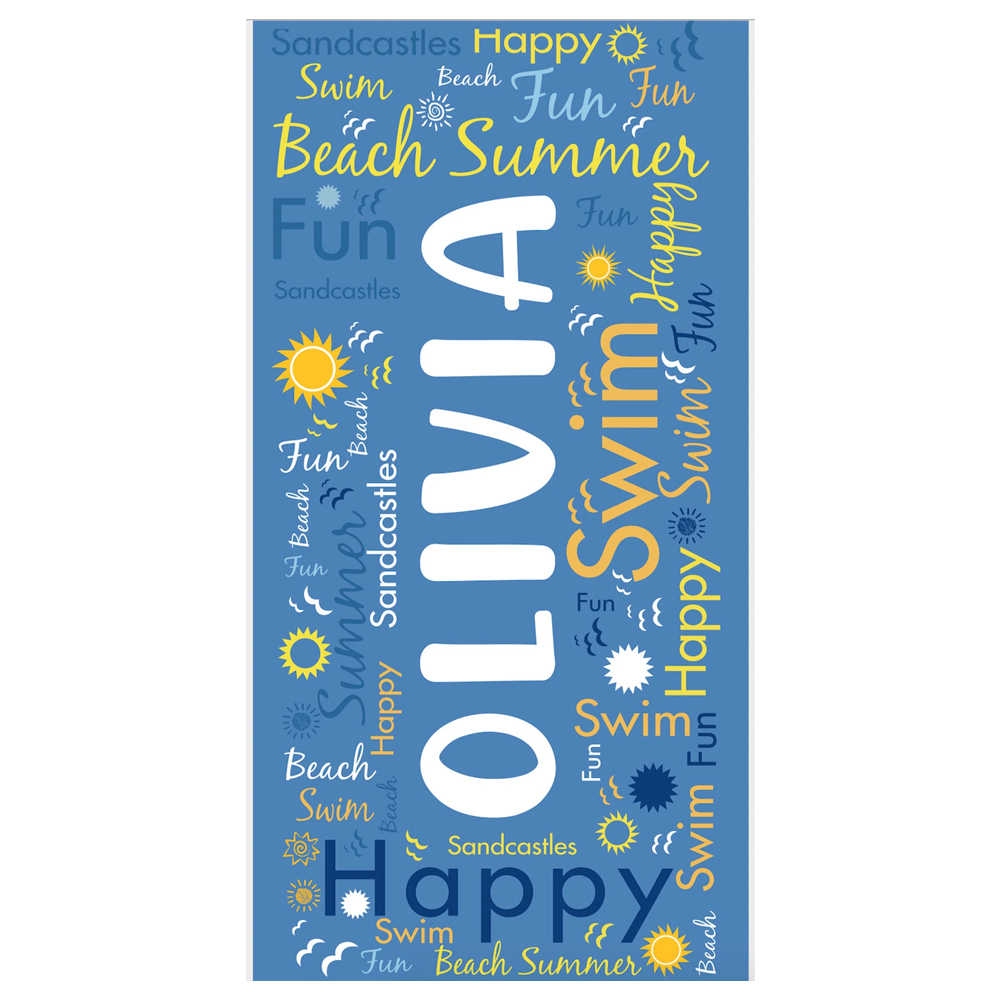 Personalized Lovely Kid Towel for Summer & Beach | CWTowel35