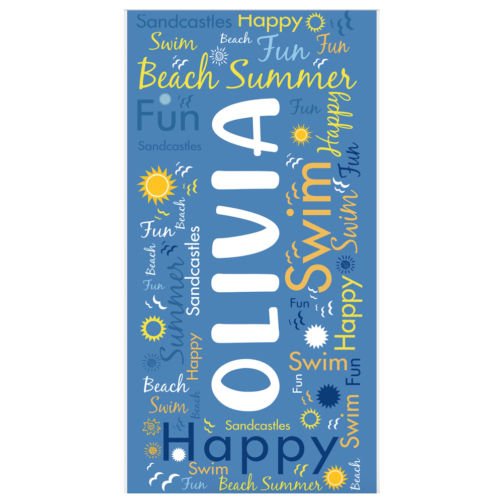 Personalized Lovely Kid Towel for Summer & Beach | CWTowel35