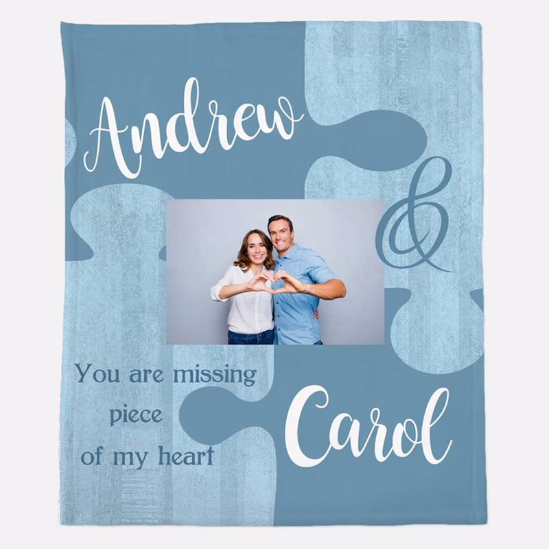 Personalized Memorial Photo Blanket for Comfort & Unique | BKPhoto19