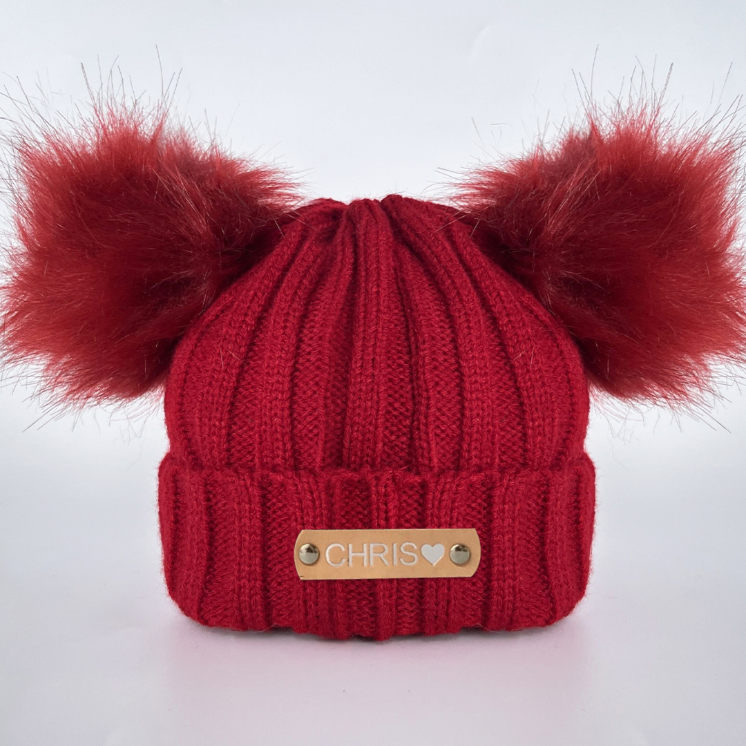 Personalized Name Kid Pom Pom Hat for Comfort & Unique | HSKid09