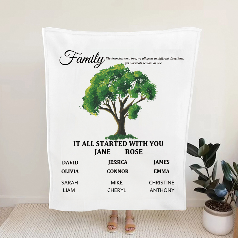 Personalized Family Name Blanket for Comfort & Unique | BKName04