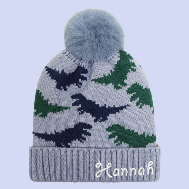 Personalized Embroidery Kid Dinosaur Hat and Scarf for Comfort & Unique | HSKid12