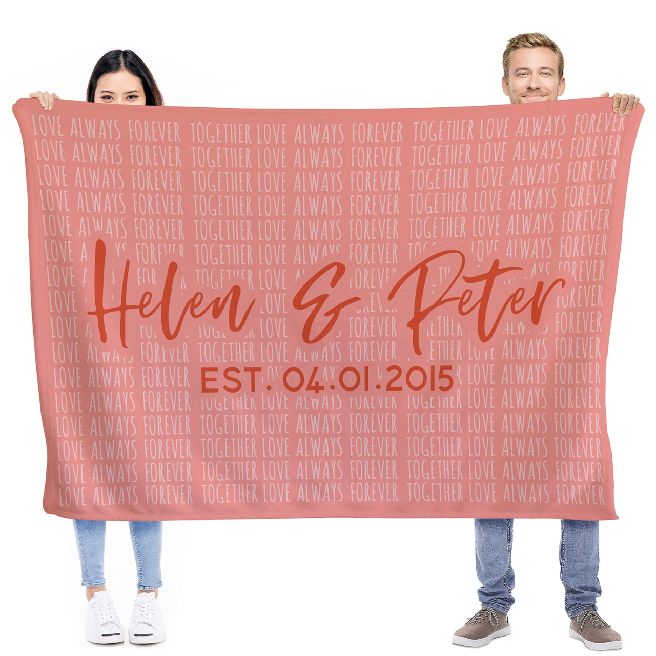 Personalized Anniversary Blanket for Comfort & Unique | BKAN001