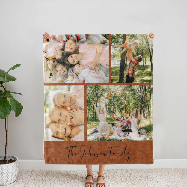 Personalized Memorial Photo Blanket for Comfort & Unique | BKphoto06