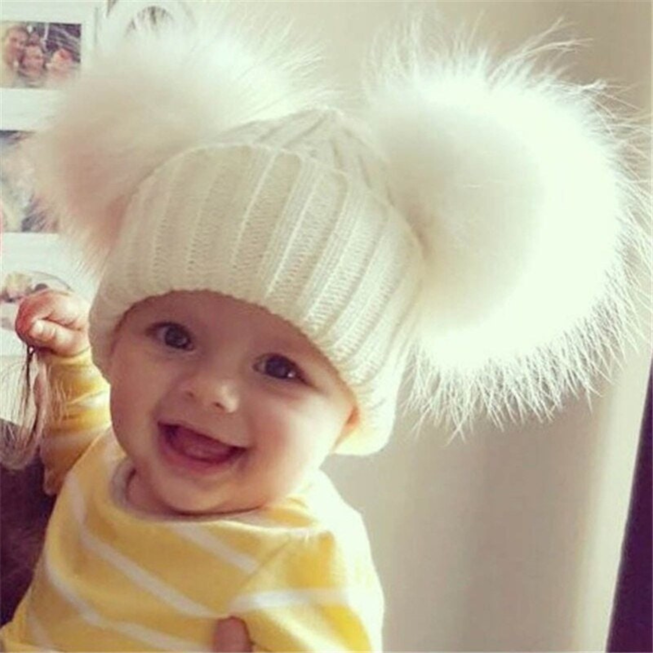 Personalized Kid Pom Pom Hat and Scarf for Comfort & Unique | HSKid01