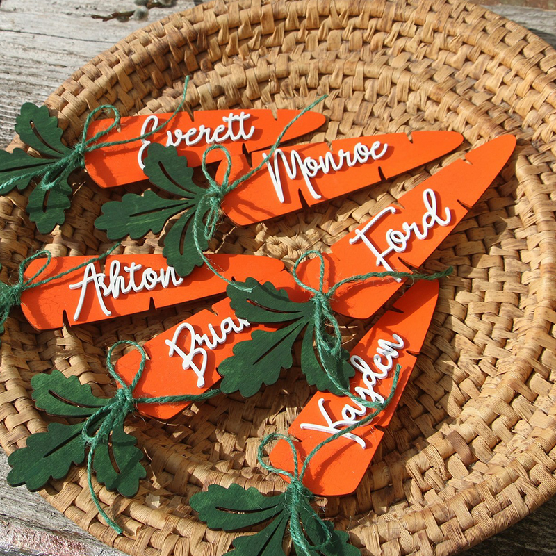 Personalized Easter Carrot  Basket Tags | CWEaster07