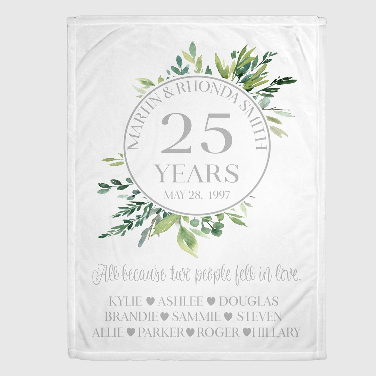 Personalized Anniversary Blanket for Comfort & Unique | BKAN003
