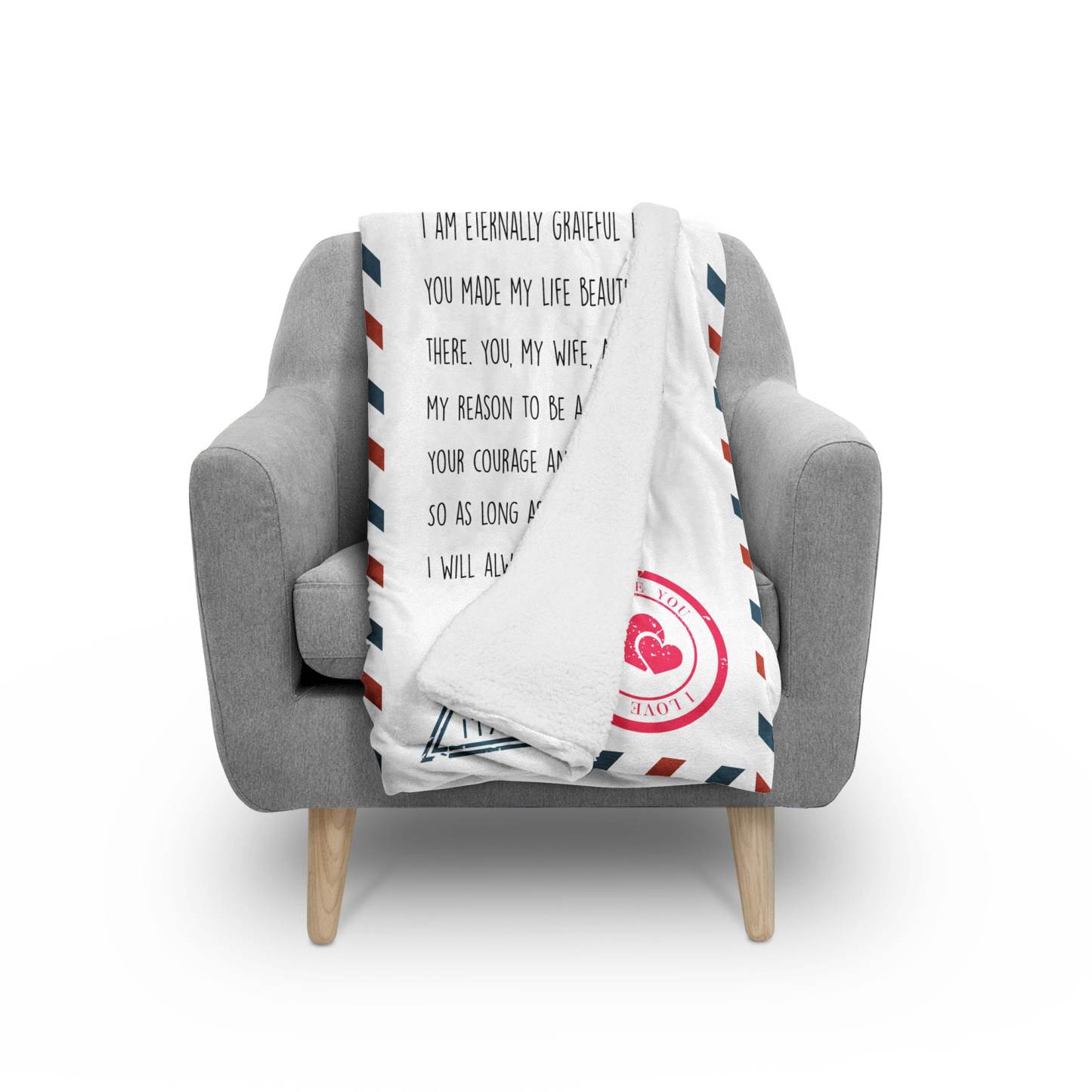 Personalized Love Letter Blanket for Comfort & Unique | BKletter12