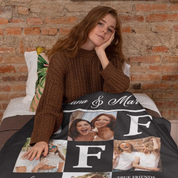Personalized Memorial Photo Blanket for Comfort & Unique | BKphoto15
