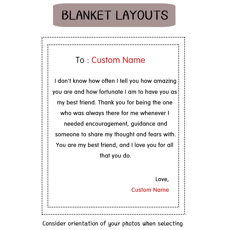 Personalized Love Letter Blanket for Comfort & Unique | BKletter02