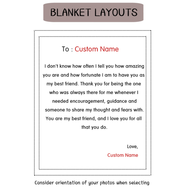 Personalized Love Letter Blanket for Comfort & Unique | BKletter02
