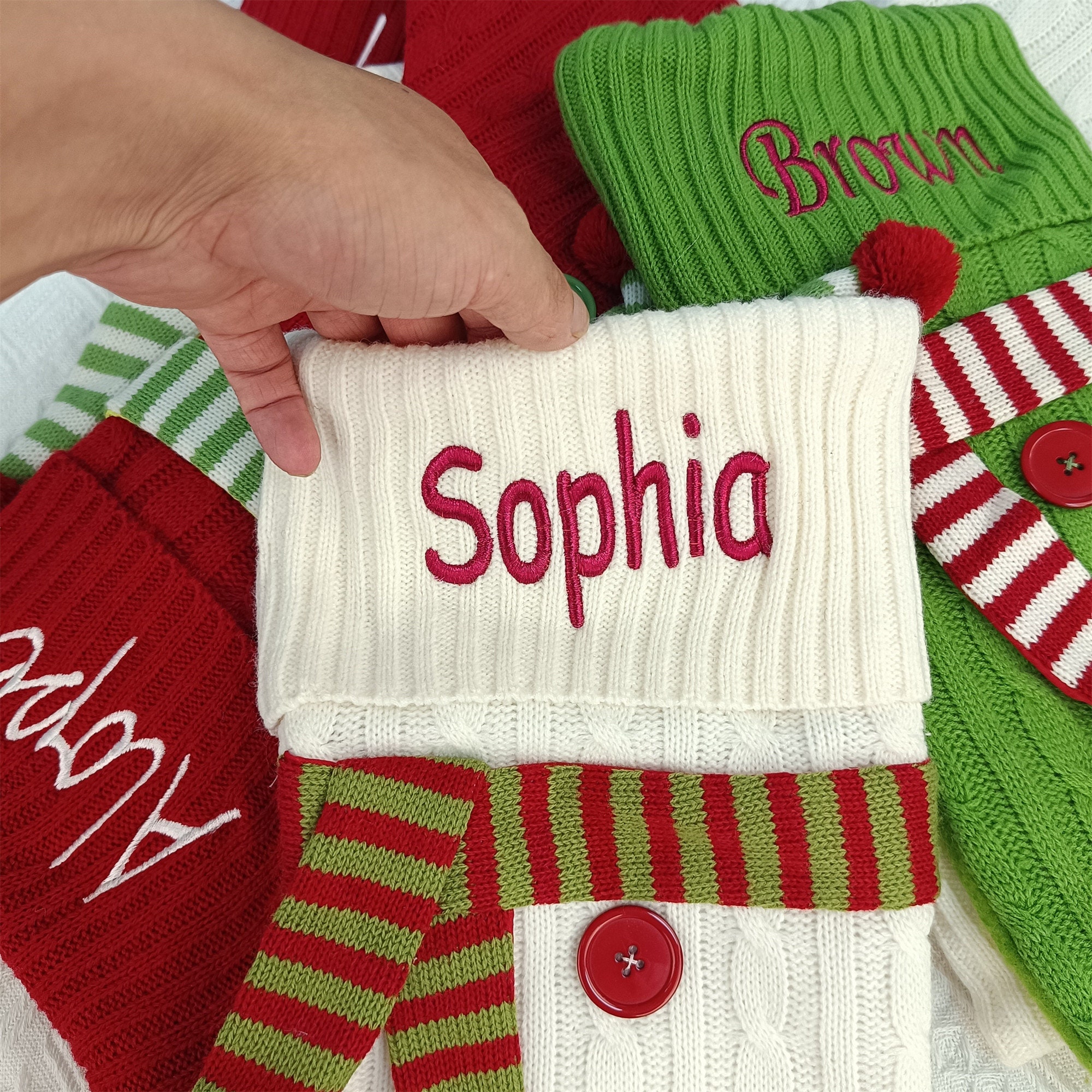 Personalized Christmas Stocking with Family Name | MCGift05