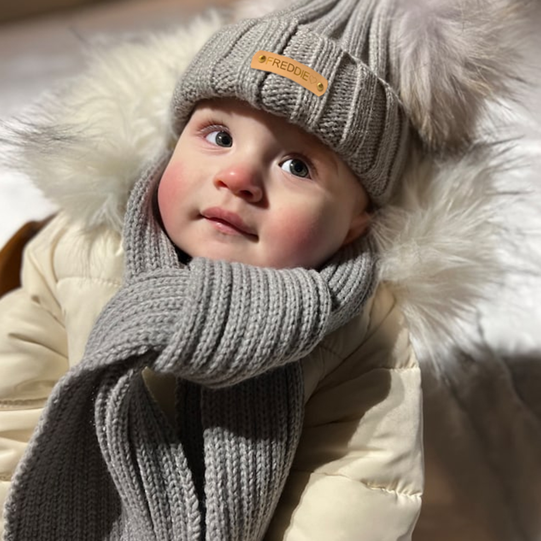 Personalized Name Kid Pom Pom Hat for Comfort & Unique | HSKid09