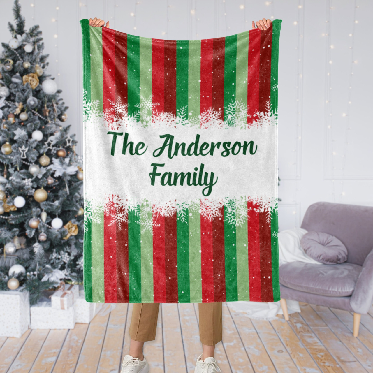 Personalized Merry Christmas Blanket for Comfort & Unique | BKMC03